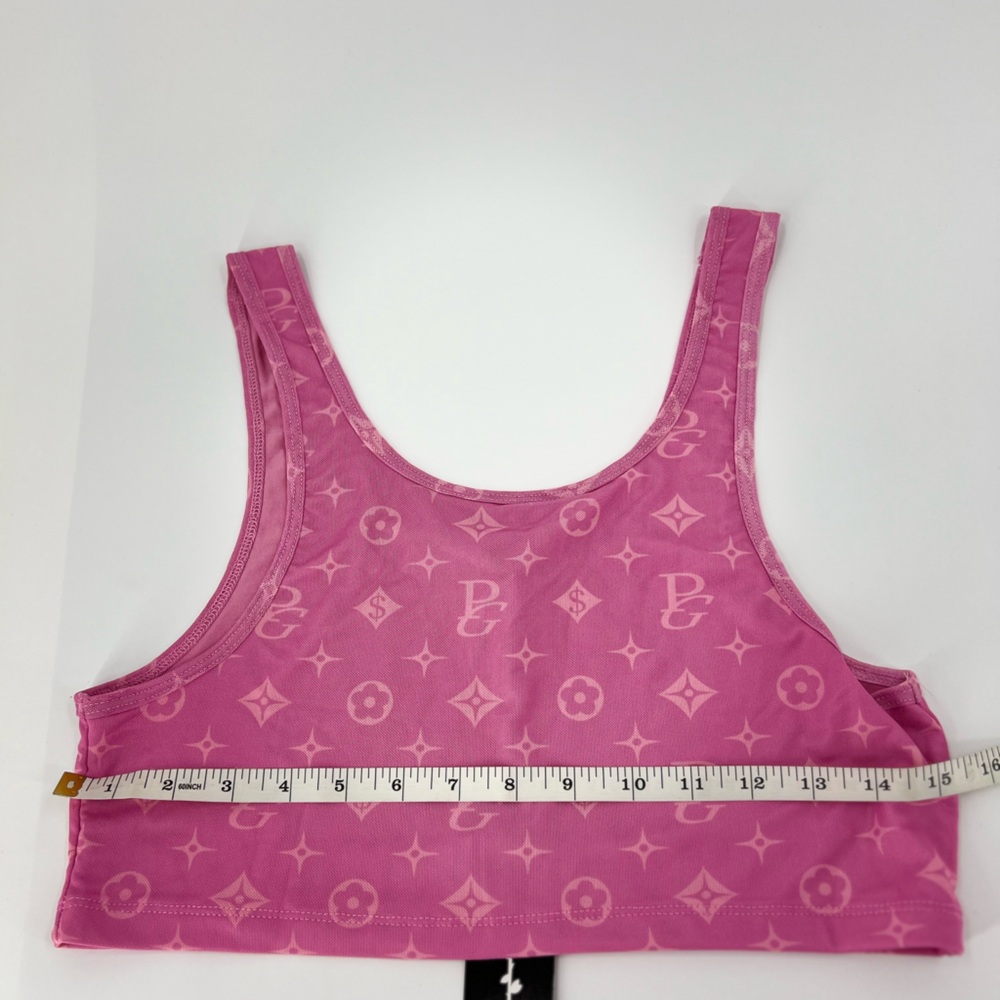 Dolls kill monogram crop top tank mini skirt set new large - Picture 12 of 13